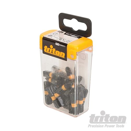 Triton Pozi Screwdriver Impact Bit 25pk PZ3 25mm - 695211 - 695211 - Triton - Trade Counter Direct