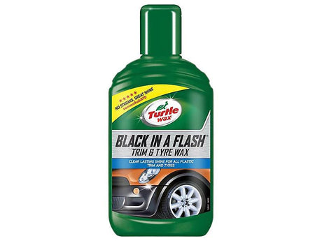 Turtle Wax 52812 Black in a Flash Trim & Tyre Wax 300ml - 52812 - 52812 - Turtle Wax - Trade Counter Direct