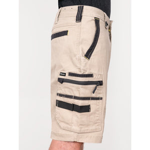 Bisley Workwear Flex & Move Stretch Cargo Shorts - Stone