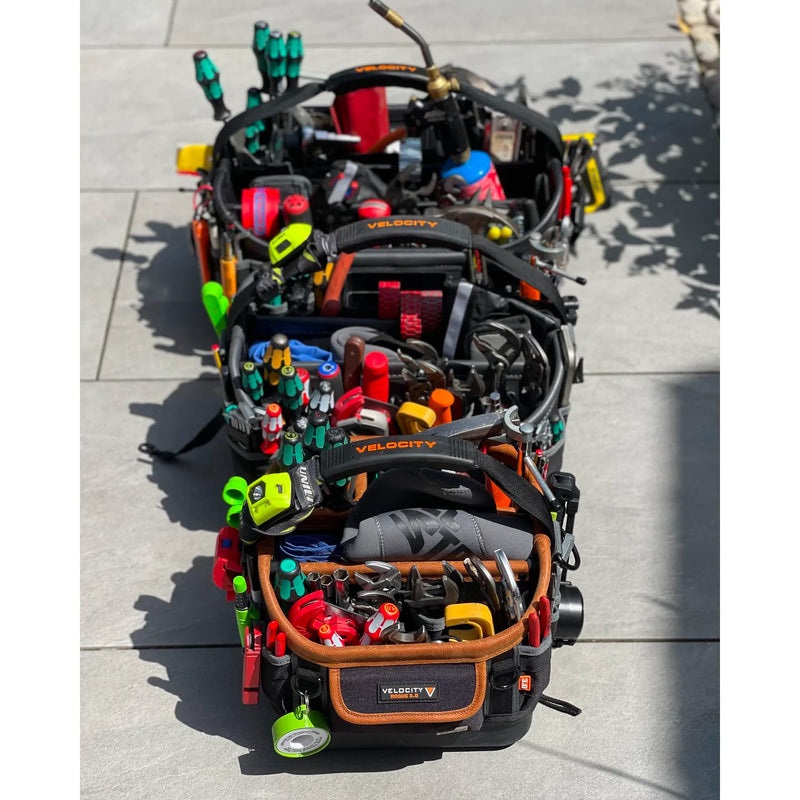 Velocity Rogue 3.0 XL Open Tote Tool Bag - Grey (VR - 1111) - VR-1111 - Velocity - Trade Counter Direct