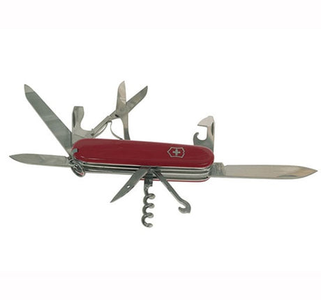 Victorinox Mountaineer Swiss Army Knife (Red) 1374300 - Red - VICMOUN - Victorinox - Trade Counter Direct