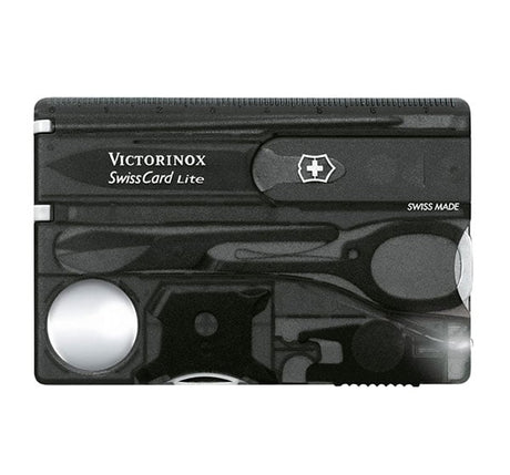 Victorinox Swiss Card Lite Onyx Anthracite Translucent Blister - Pen Knife - VICJSWCLONB - Victorinox - Trade Counter Direct