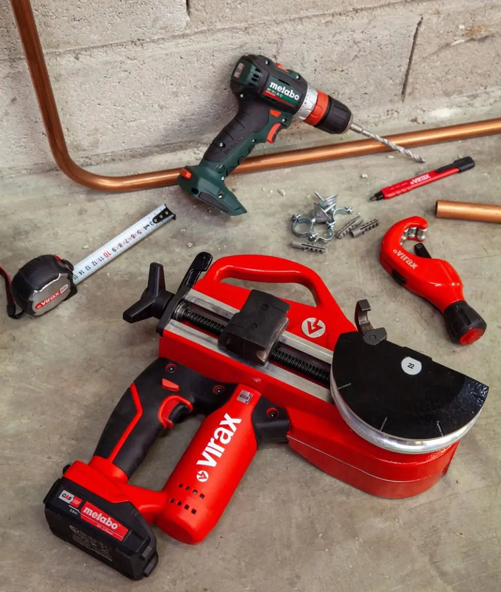 Virax Eurostem III 18V Cordless Pipe Bender 15 - 22 - 28mm UK Kit - 990966 - VIR990966 - Virax - Trade Counter Direct