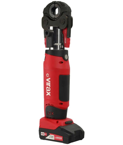 Virax L2X 20kN Cordless Inline Press Machine with Mother Jaw, M15 - 22 - 28 Inserts & 2 Batteries UK - VIR990968 - Virax - Trade Counter Direct