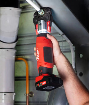 Virax L2X 20kN Cordless Inline Press Machine with Mother Jaw, M15 - 22 - 28 Inserts & 2 Batteries UK - VIR990968 - Virax - Trade Counter Direct