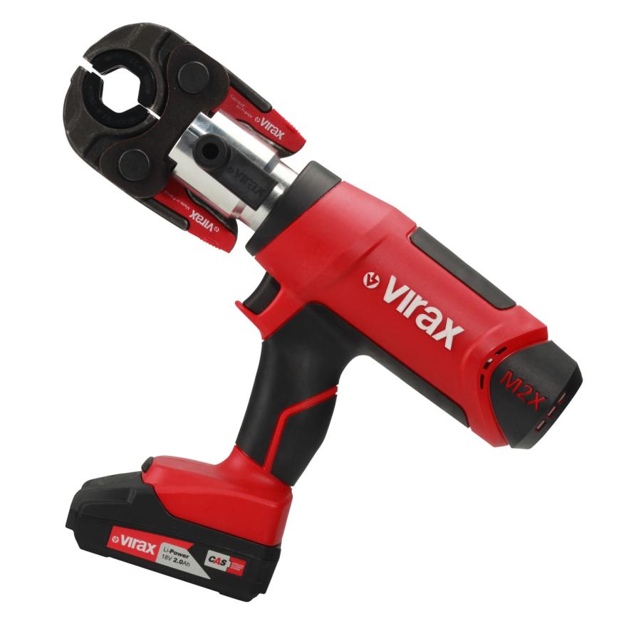 Virax M2X 20kN Cordless Press Machine with Mother Jaw, M15 - 22 - 28 Inserts & 2 Batteries UK - 990978 - VIR990978 - Virax - Trade Counter Direct