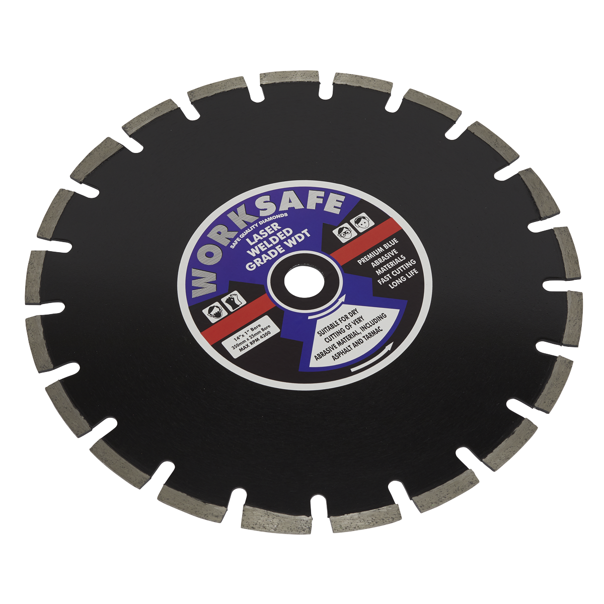 Sealey WDT350 Asphalt/Tarmac Diamond Blade Ø350 x 25mm