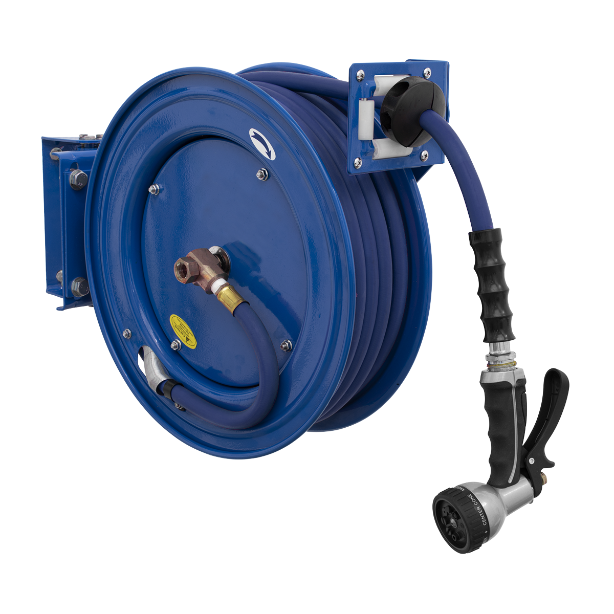 Sealey WHR1512 Heavy-Duty Retractable Water Hose Reel 15m Ø13mm ID Rubber Hose