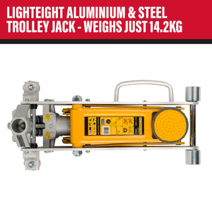 WINNTEC® 1.5 Ton Aluminium / Steel Turbo Lifter Trolley Jack - SIP-09708 - WINNTEC - Trade Counter Direct