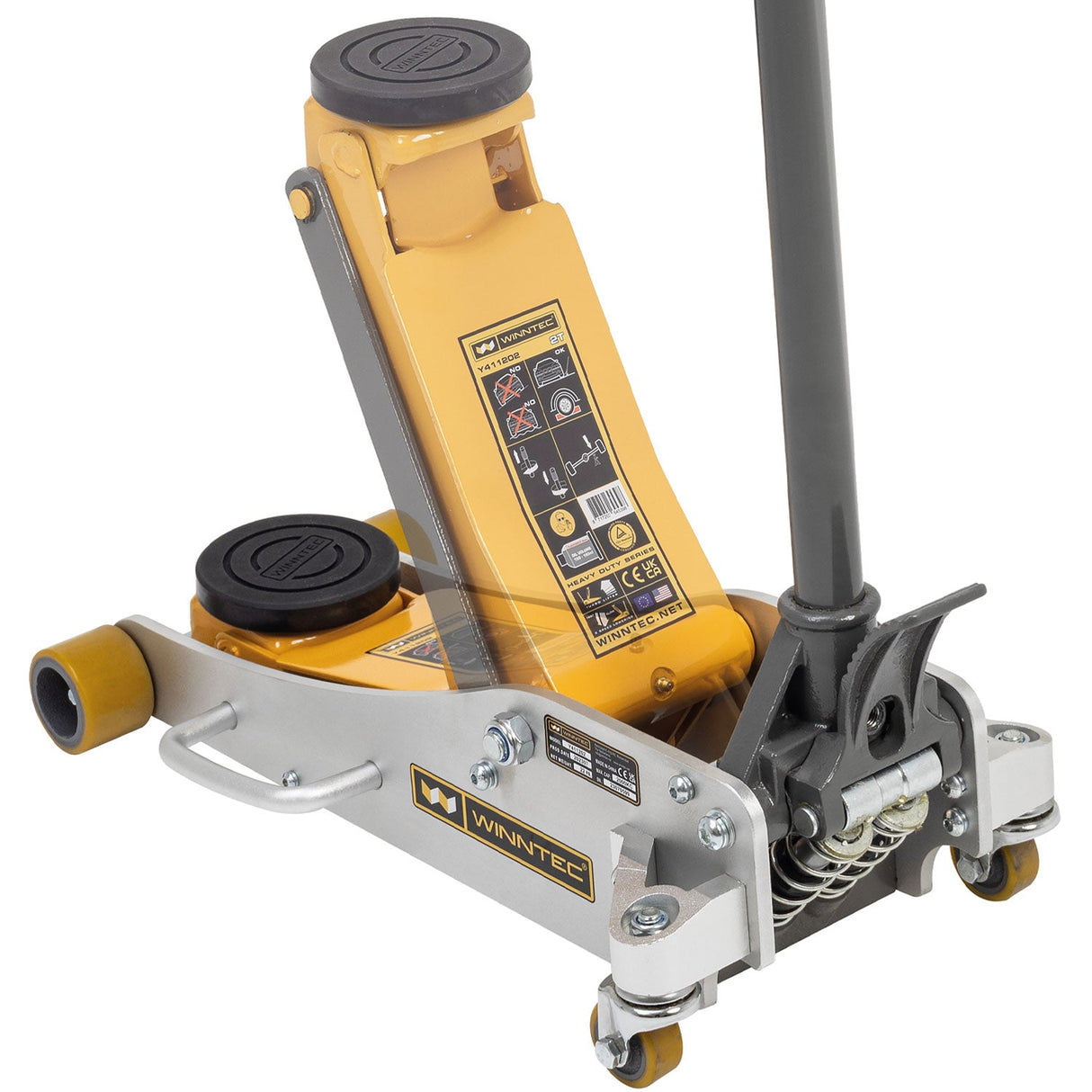 WINNTEC® 2 Ton Aluminium / Steel Turbo Lifter Trolley Jack - SIP-09707 - WINNTEC - Trade Counter Direct