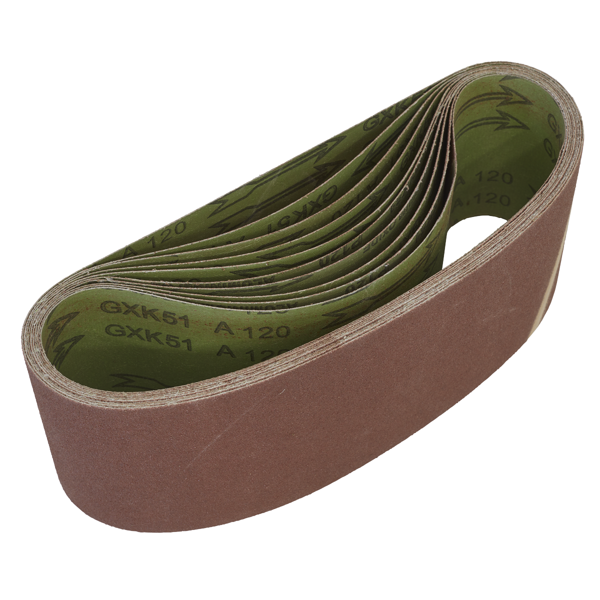 Sealey WSB61120 Sanding Belt 100 x 610mm 120Grit - Pack of 10