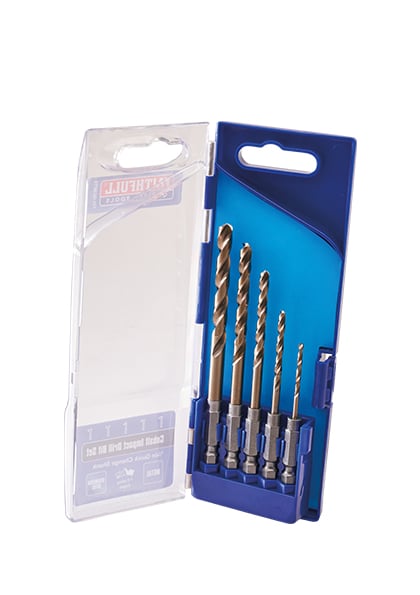 Faithfull - 5 Piece Quick Change HSS Cobalt Impact Drill Bit Set (2 to 6mm) - XMS23COBALT5
