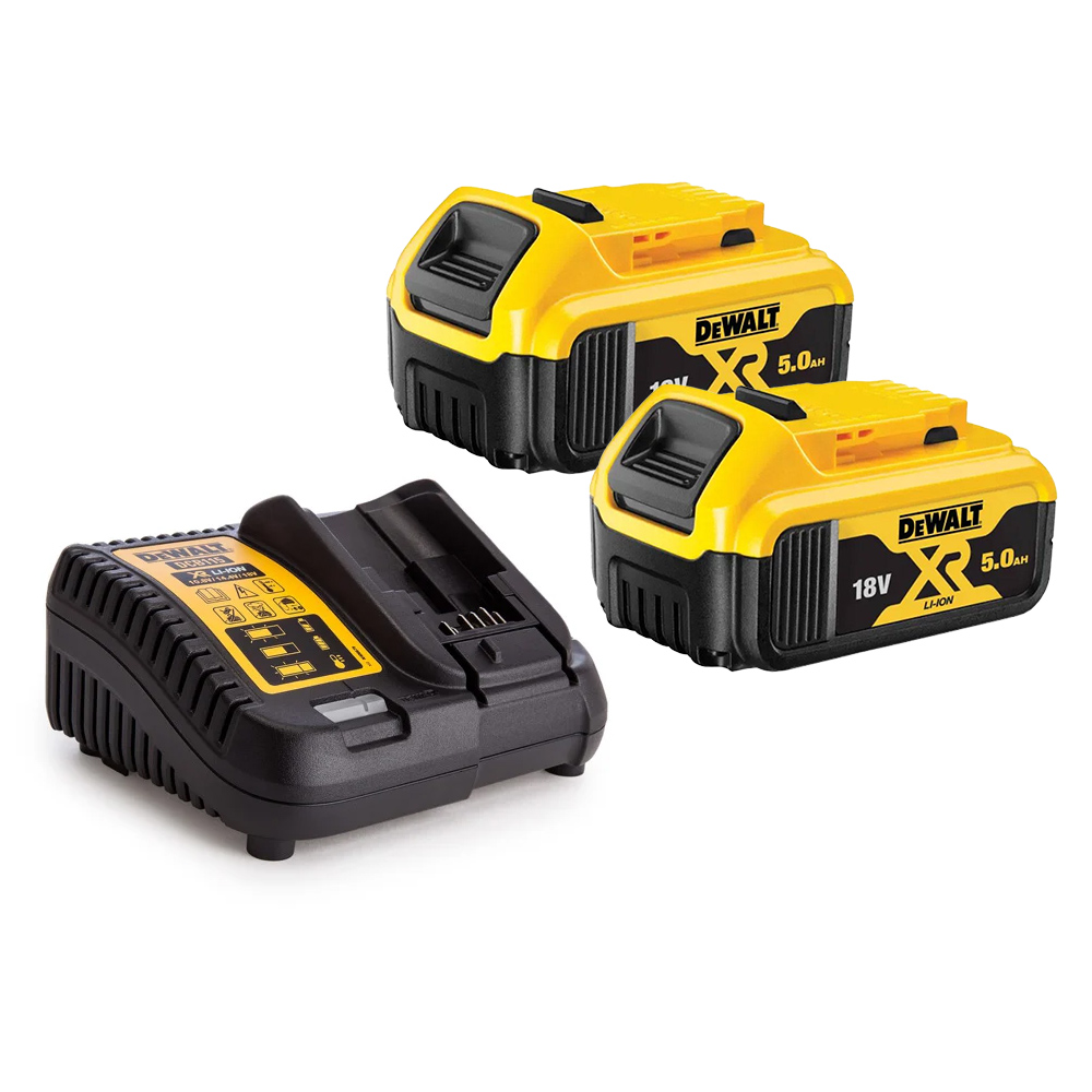 DCB184X2 DCB115 2X 5.0Ah 18V XR Batteries and Charger Kit